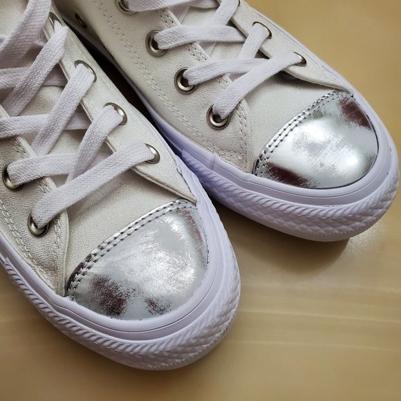 Converse Metallic Distressed Hi Tops - Picture 7 of 10